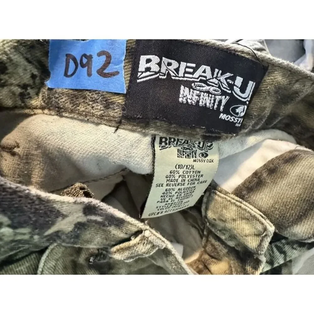 Mossy Oak Break Up Infinity Camouflage Camo Pants Boys Youth 10-12 (READ DESC)